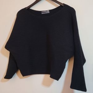 Anthropologie Ribbed Dolman Crop Sweater